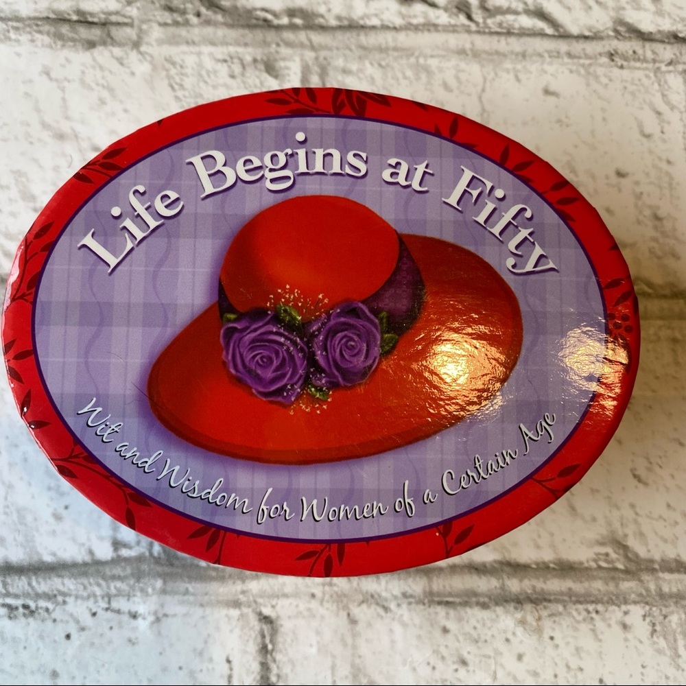 Life Begins at Fifty Red Hat Gift Bundle